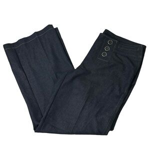 New Directions Jeans 12 Sailor Wide Leg Black Denim